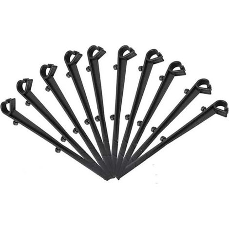 Lntyq – Set of 20 hooks of fastening for grille of protection of gutter – Length 16 cm – Resistant to the UV – Suitable to the most of gutter (1/5)