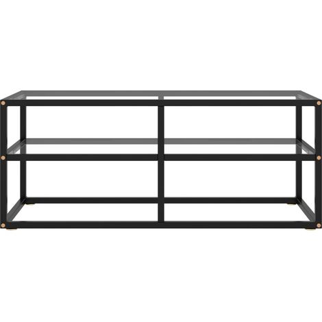 Maison Exclusive - TV-Schrank Schwarz mit Hartglas 100x40x40 cm (1/5)