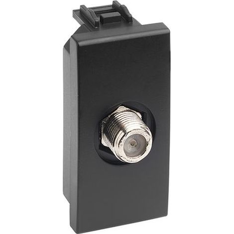 CONNETTORE TIPO F TV/SAT "DELIGHT" NERO MAURER - CF. BUSTA.