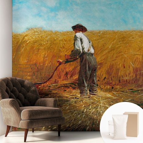 Tapete Vliestapete mit Kleber für Wohnzimmer Schlafzimmer Küche - Wanddekoration Ernte in der Sonne 250x250 cm (1/5)