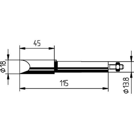 Punta De Soldadura Serie 202 En Forma De Cincel, Niquelada A (1/2)
