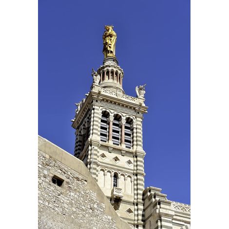 Tableau sur toile basilique de Marseille 45x65 cm - Impression sur Toile Murale Décorative - Image imprimée en HD sur Toile - Toile sur Châssis en Bois FSC - Fabriqué en France (1/4)