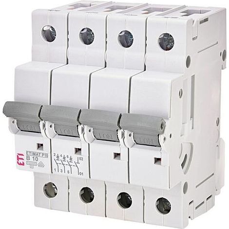ETI Disjoncteurs automatiques ETIMAT P10 3 pôles + N, 10kA, B10, REG