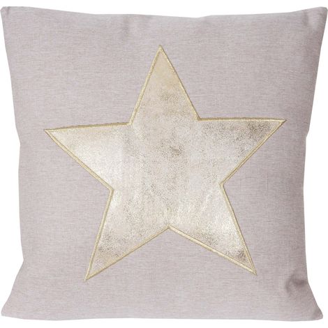 Zierkissen Stern, Sofakissen Deko-Kissen mit Füllung, Glanz-Effekt 45x45cm