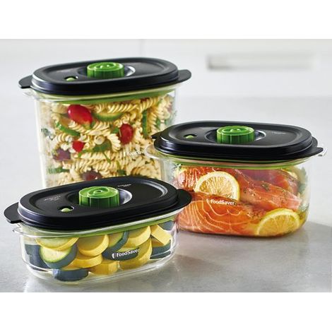 FoodSaver Set di contenitori sottovuoto trasparenti 3 pezzi