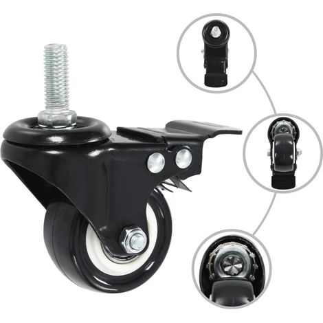 Roulettes pivotantes avec freins 4 pcs 50 mm (1/5)