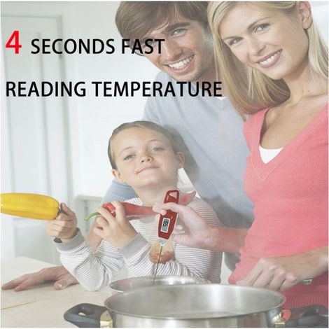 Wasserdichtes, lebensmittelechtes Nadelthermometer für die Küche, für genaue und schnelle Temperaturmessung Wasserthermometer Grillthermometer (1/4)