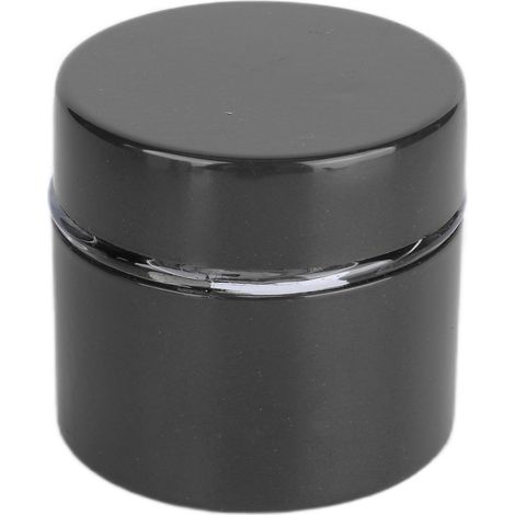 Boîte à café en verre et fer, mini bocal hermétique, récipient de rangement pour grains de café et thé, noir (1/5)