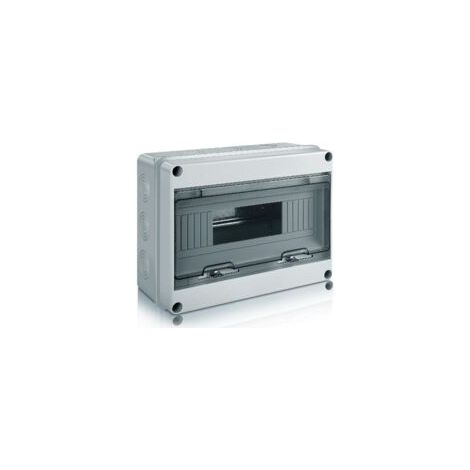 Coffret Electrique Etanche Exterieur, IP65 Boîtier de Distribution en Saillie 12 Modules avec Terminaux, ABS de Surface en Plastique pour une Utilisation à l'extérieur (12 MODULE) (1/5)