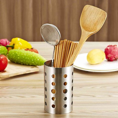 Boîte à baguettes en acier inoxydable pour la maison, porte-couverts, égouttoir, récipient pour vaisselle (1/5)