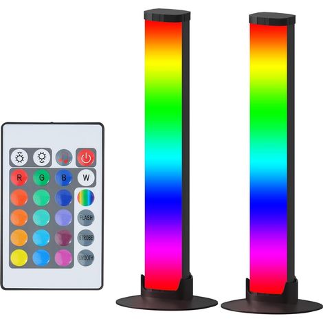 Barre lumineuse LED RGB avec synchronisation musicale – 16 millions de couleurs, télécommande – Éclairage d'ambiance pour jeux et TV (multicolore) (1/3)
