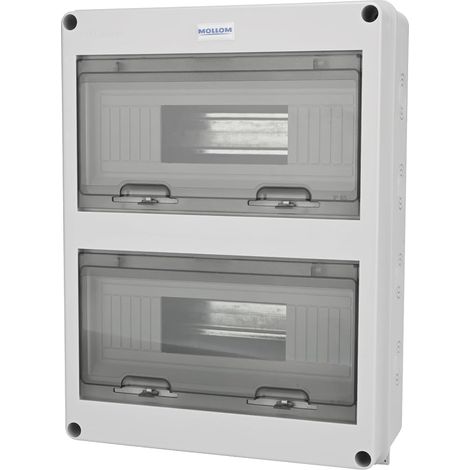 24 voies Boîtier protection et distribution pour disjoncteurs MCB Rail DIN, étanche IP65, usage intérieur et extérieur (1/5)