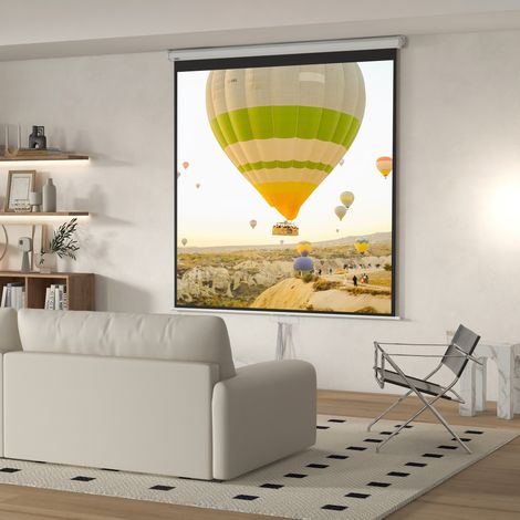 Schermo di proiezione per TV e home cinema da 99 pollici, videoproiettore 4K HD in rapporto 1:1, 178 cm di larghezza x 178 cm di altezza.