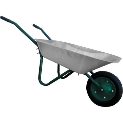 Carriola in acciaio con vasca zincata e ruota pneumatica Hobby giardinaggio