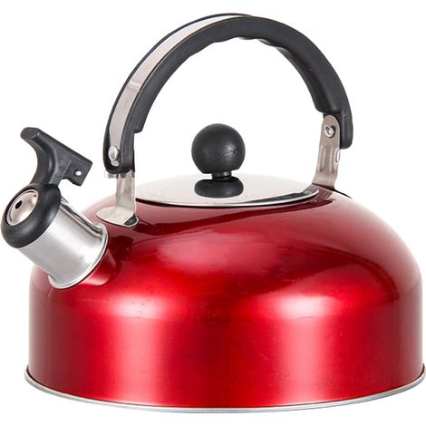 Bouilloire À Thé - Acier Inoxydable - Sifflement Automatique - Compatible Gaz Plaque À Induction Électrique - Poignée Ergonomique En Silicone - 3 L