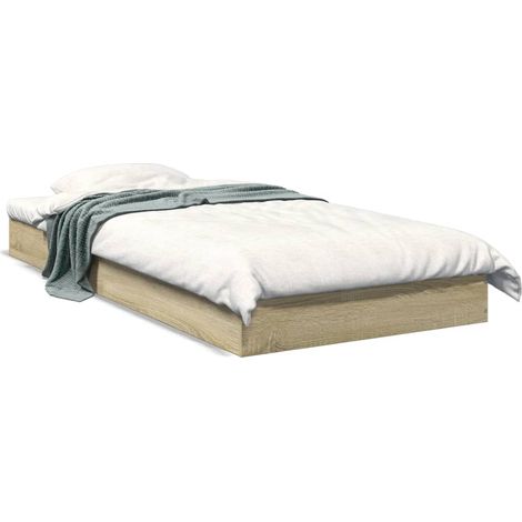 Lit simple,Lit adulte,Cadre de lit sans matelas chêne sonoma 75x190 cm CFW1533705 (1/5)