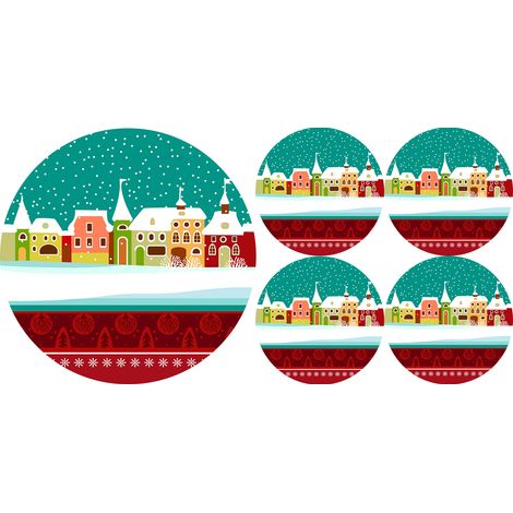 Set di tovagliette rotonde 1+4 - Carol (1/2)