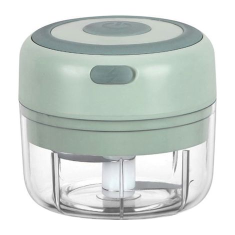 Mini hachoir électrique domestique à ail, hachoir à légumes avec deux lames, mini hachoir pour ail/oignons/légumes/salade/poivrons
