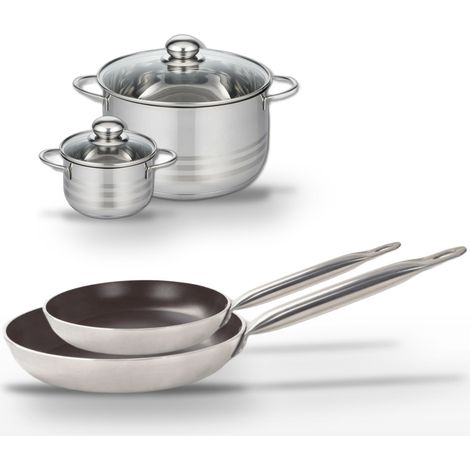 Lot Poêles 24/28cm & Faitouts 12/24cm Elo Bistro Line (1/5)
