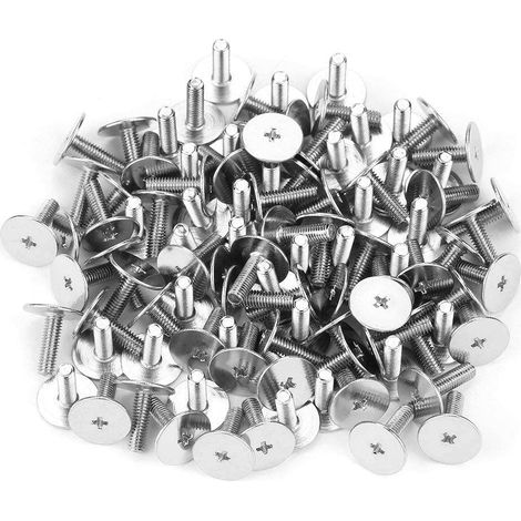 Vis à tête plate, 100 pièces M3 vis à métaux en acier au carbone vis à tête plate pièces de réparation de machines(M314 10) (1/5)