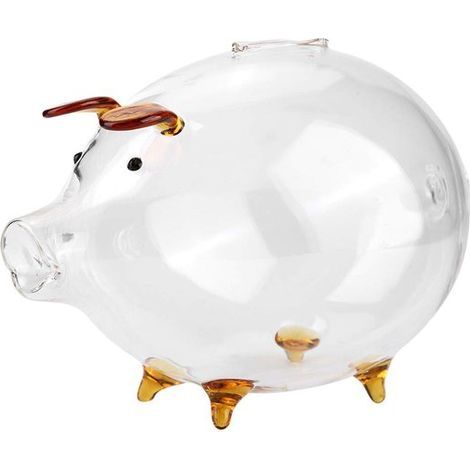 Longziming – Transparente Spardose – Sicher – Niedliches Sparschwein-Design – Robustes Borosilikatglas – Fördert das Sparen – Ideales Geschenk für Kinder und Erwachsene (1/5)