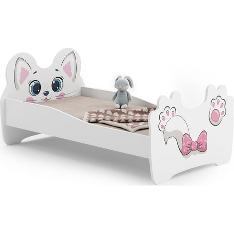 Letto singolo Pink Cat 160x80 con materasso (1/5)