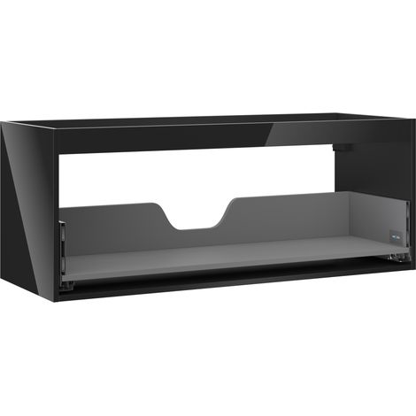 Mexen Box-A Waschtisch-Unterschrankkorpus 120 cm, 1 Schublade, Schwarz glänzend - 91AX0-1200-470-1-70 (1/4)