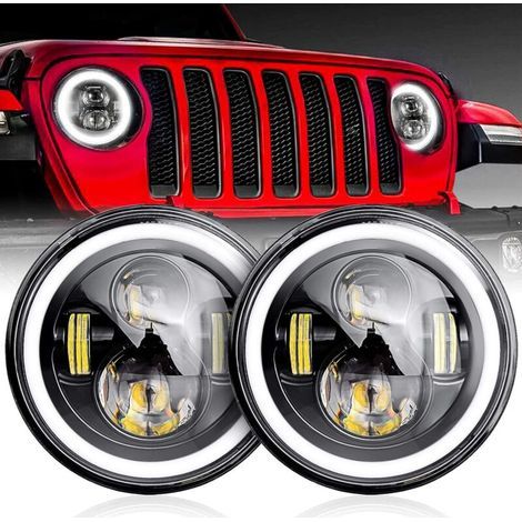 Phare LED voiture moto 7 pouces DRL clignotant 6000K 140W IP67 étanches (1/4)