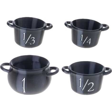Ensemble de tasses à mesurer capricieuses en forme de chaudron pour Halloween - Accessoires de cuisine pour la fabrication de courants d'air, la pâtisserie, les fournitures de fête d'Halloween (1/4)