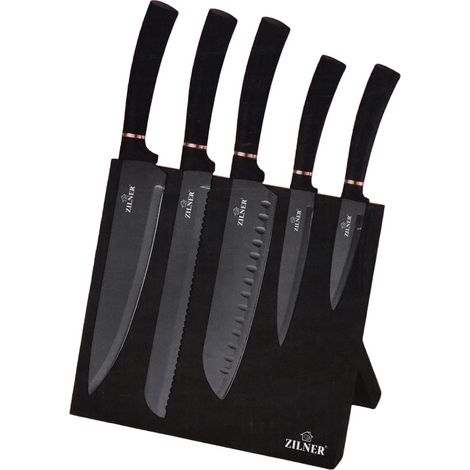 Set di 5 coltelli su supporto magnetico zilner ZL-5116 (1/5)