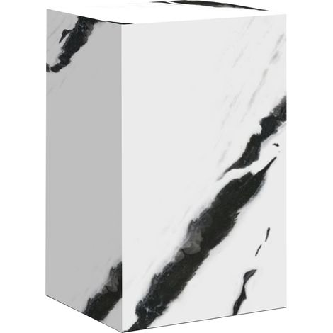 TRESA Table d'appoint marbre d'ingénierie blanc et noir (1/3)