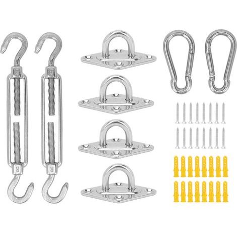 Befestigungsset für Sonnensegel, robuste Edelstahlkonstruktion, Montageset für Sonnenschutz (1/5)
