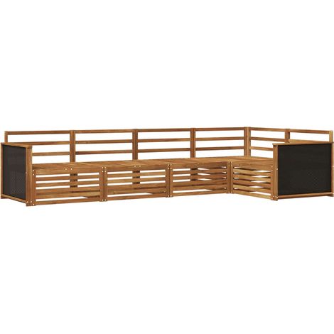 Conjunto de sofás de exterior 5 uds. Natural vidaXL (1/5)