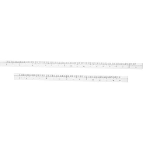 Règle transparente Operitacx (lot de 2) - Outil mesure clair à (1/5)