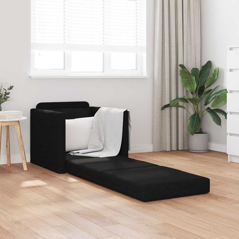 Schlafsofa Schwarz 74 x 77 x 81 cm Stoff