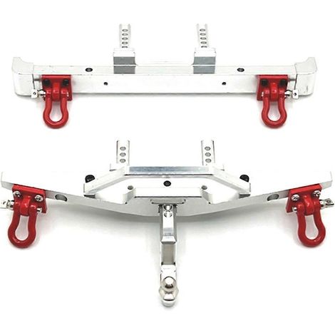 Für 1/12 MN128 RC-Car Teile Front- und Heckstoßstangensatz Silber-- (1/5)