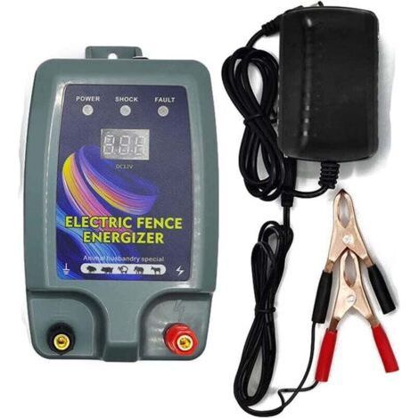 Kit de clôture électrique, Clôture électrique pour bétail, animaux, électrificateur de clôture, haute puissance, 3 modes d'alimentation pour élevage de volailles-Chrom