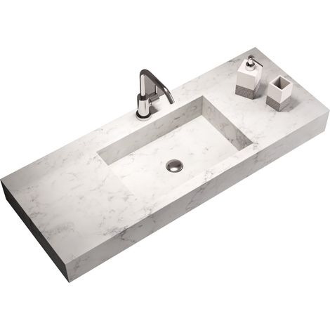 Top avec vasque intégrée 120 YOKA carrara