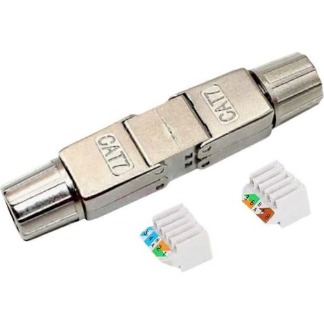 Adaptateur d'extension de câble réseau Cat7 Ethernet RJ45, convertisseur, module entièrement blindé, répartiteur de câble, connecteur d'extension LAN (1/5)