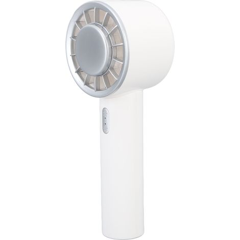 Mini ventilateur portable rechargeable par USB avec batterie 2200 mAh et plaque de refroidissement à semi-conducteurs, idéal pour l'été (blanc). (1/5)