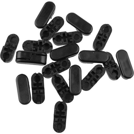 Boucle à perle fendue POM noire 4,56, boucle à perle verticale, accessoire à persienne, connecteur de perle, boucle d'épissure de perle inférieure (10 pièces)