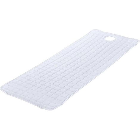 Drap-housse blanc pour table de massage de salon de beauté avec trou pour respirer le visage (1/4)