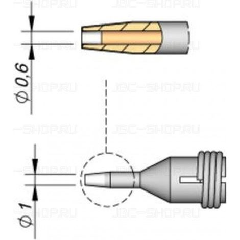 Punta JBC Micro saldatore 0,6mm C360-001 JBC