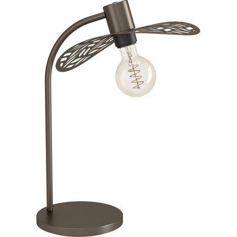 Lampada Scrivania Industrial Minimal Swaby Acciaio Bronzo 1 Luce E27 Ip20