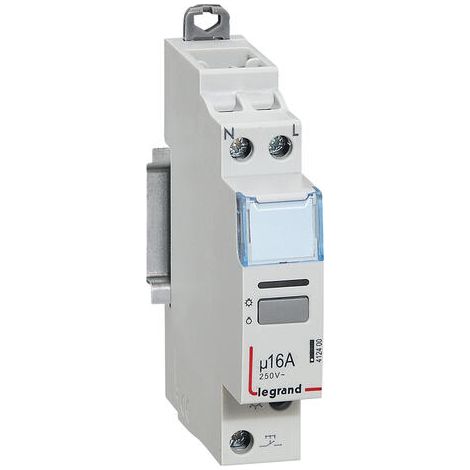 Legrand – Télérupteur unipolaire silencieux 1P 16A 250V – Commande 230V – Pour tableau électrique – Bornes à vis – 1 module