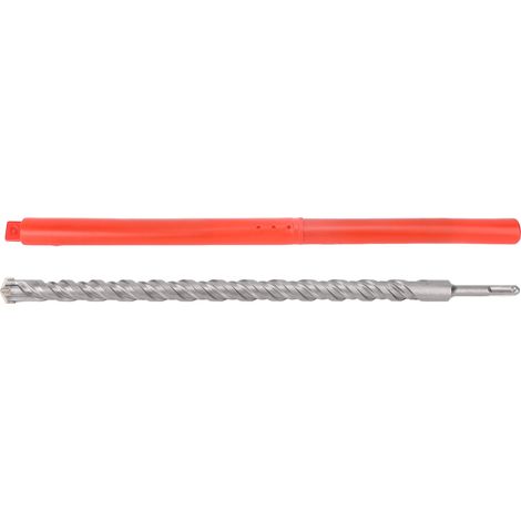 Forets marteau rotatif longs queue ronde 450mm carbure – Béton carrelage brique ciment pierre 28mm, perçage (1/5)