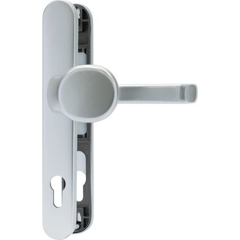 Ferrure de porte SRG92N F1 – pour portes d'entrée – avec poignée de porte intérieure et poignée de porte extérieure – pour portes à cadre étroit – Aluminium (1/2)