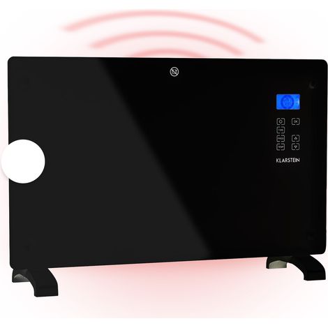 Klarstein – Radiateur électrique mobile 2000W – Chauffage mural silencieux – Thermostat électronique – Convection naturelle pour chaleur uniforme (1/10)