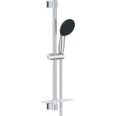 Ensemble de douche avec pommeau 2 jets, barre 60cm, flexible et tablette- GROHE Vitalio Start 110 26952001 - Economie d'eau - Chromé (1/7)