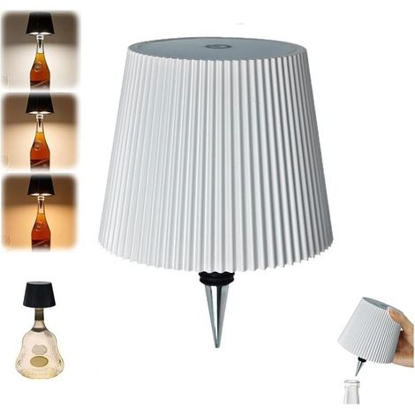 Lampe de table sans fil rechargeable 1200mAh – Lampe led moderne pour bar et restaurant – Design élégant et autonomie prolongée - blanc1 (1/5)